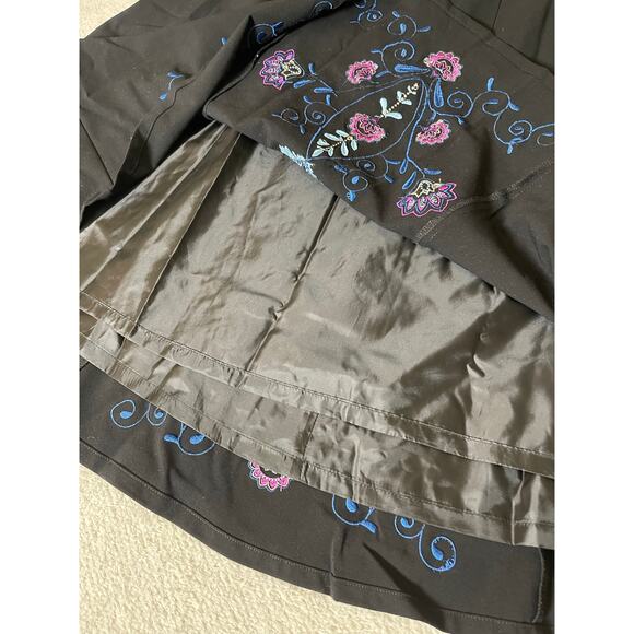 VTG Maggie Barnes Women Embroidered Flower Elastic Waist  Feminine Maxi Skirt 2X - Picture 8 of 14